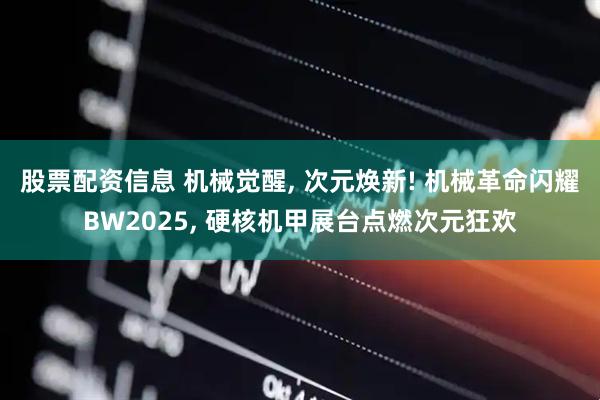 股票配资信息 机械觉醒, 次元焕新! 机械革命闪耀BW2025, 硬核机甲展台点燃次元狂欢